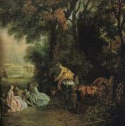 WATTEAU, Antoine, A Halt During the Chase21